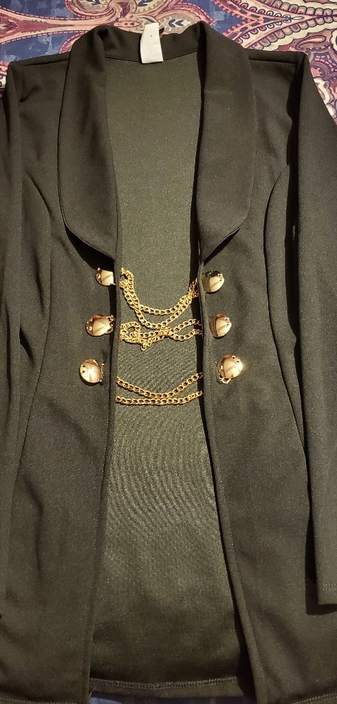 Black blazer with chains